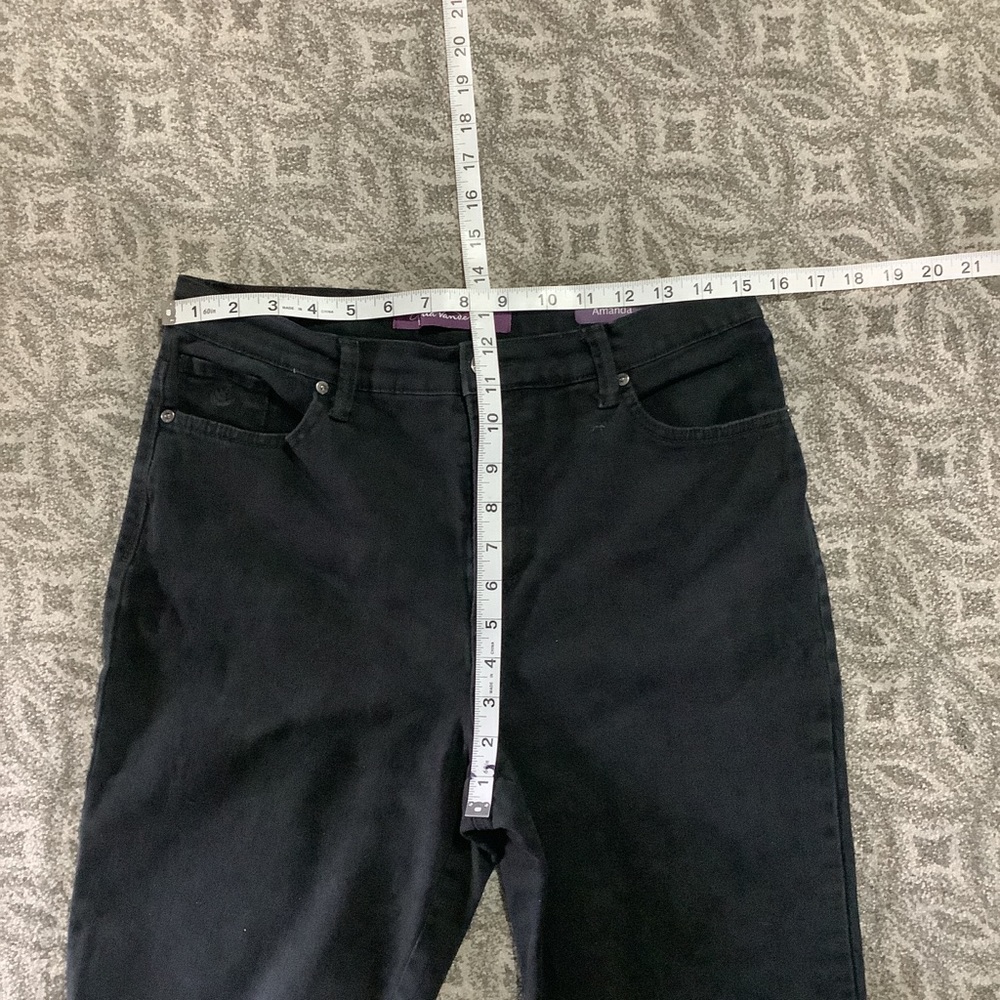 GLORIA VANDERBILT “Amanda” Black Straight Leg Denim Jeans 63 - Picture 7 of 7
